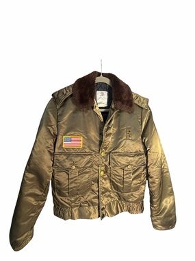Vintage Horace Tuffy Jac Bomber Jacket with Fur Collar Womens Small 36R